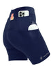 Bermuda de Compressão Feminina Para Corrida 6 Bolsos - Sportbr - Azul Marinho