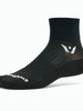 Meia de Compressão Swiftwick Aspire™ para Corrida e Ciclismo Two Cano Baixo - Preta