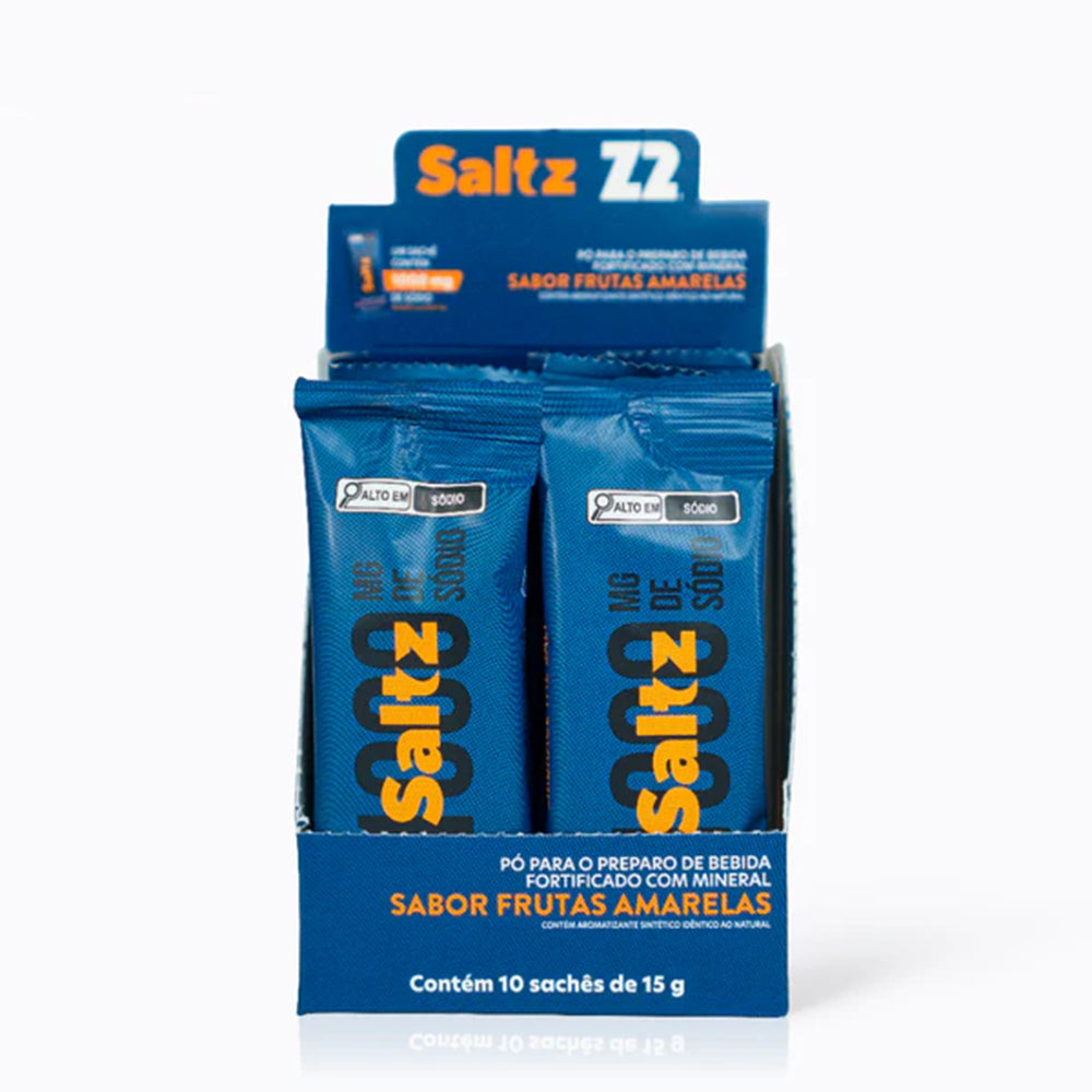 Caixa 10 Sachês Saltz 1000 Z2 15g - Sabor Frutas Amarelas
