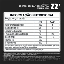 Caixa 10 Sachês Energy Gel Z2+ 40g - Sabor Freezin Cola 25 CARB
