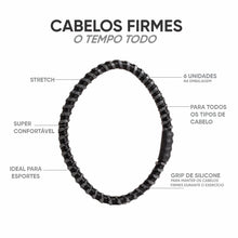 Elástico Para Cabelo de Silicone Emborrachado - SPORTBR - Marrom