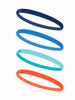 Faixas de Cabelo Esportiva Fina com Silicone para Corrida SPORTBR - Azul e Laranja