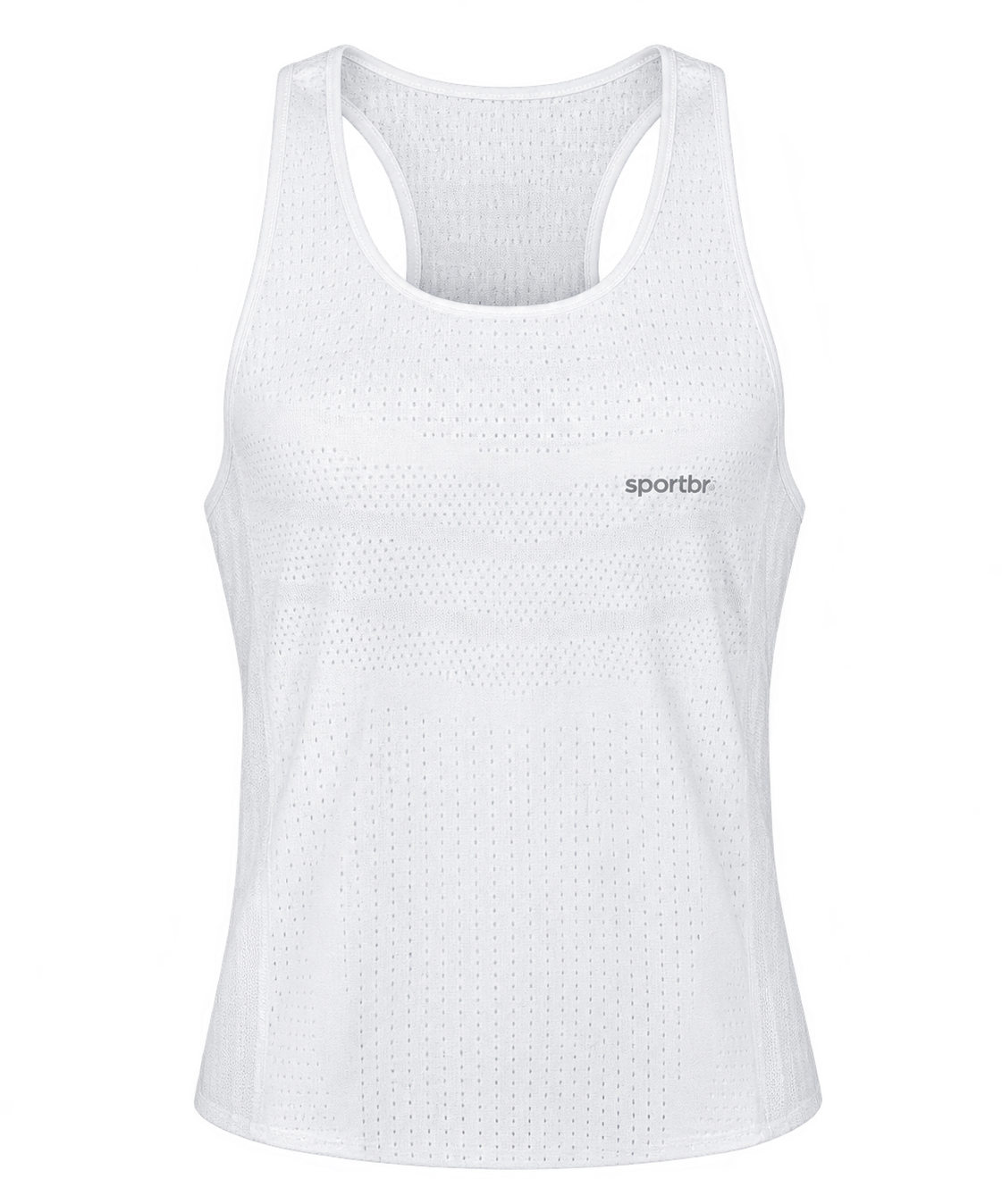 Regata Feminina para Corrida SPORTBR AirMesh Run Free Branca Ultraleve