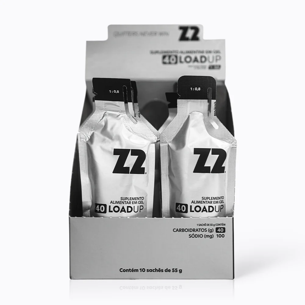 Caixa 10 Sachês Energy Gel Z2 LOADUP 40 CARB 55g - Sabor Neutro