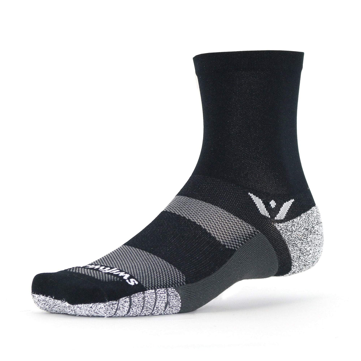 Meia de Média Compressão Swiftwick Flite XT Five Cano Médio - Preta