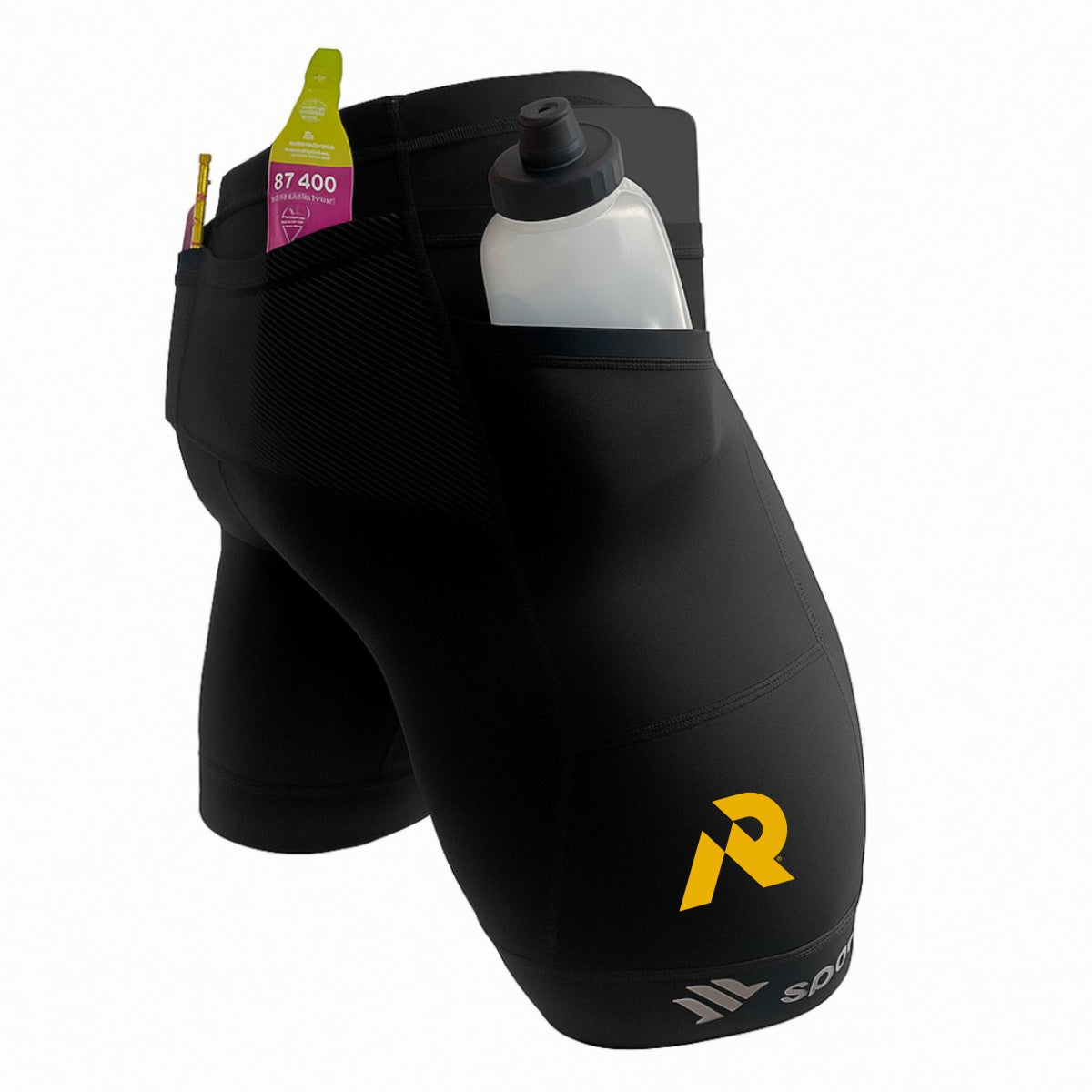 Bermuda de Compressão Masculina Para Corrida 6 Bolsos  MPR - Preta