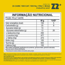 Caixa 10 Sachês Energy Gel Z2+ 40g - Sabor Pineapple Mint 25 CARB