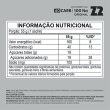Caixa 10 Sachês Energy Gel Z2 55g - Sabor Original 40 CARB
