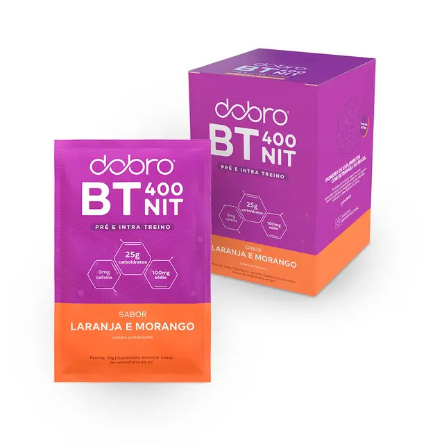 Sachê BT Nitrato Pré e Intra Treino DOBRO - Laranja e Morango