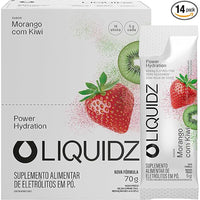 Caixa 14 Sachês LIQUIDZ Eletrólitos em Pó 5 g - Sabor Morango com Kiwi