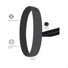 Faixa de Cabelo Headband com Silicone 2 unidades - SPORTBR - Azul e Cinza