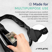 Demonstração do bolso e grip de Silicone ds Pochete Blitz Preta Fitletic Sportbr.