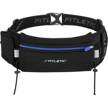 Pochete Corrida com Porta Gel e Bolso Extra Ultimate II Zíper Azul - Fitletic. Feita com neoprene resistente à água. Com zíper, proporcionando fácil acesso aos itens armazenados. Porta Gel: espaço específico para guardar géis energéticos. Bolso Expansível: guarda documentos, cartões e dinheiro com segurança. Bolso Extra: espaço adicional para itens pequenos e essenciais. Grip de Silicone: evita que o cinto pule durante o movimento. Cinto Ajustável: Com ajuste duplo na cintura. Com porta número.