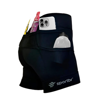 Shorts de compressão Feminino SPORTBR - Preto