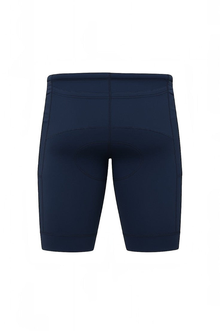 Bermuda de compressão masculina SPORTBR azul marinho com bolsos laterais e traseiros para corrida