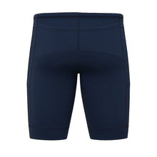Bermuda de compressão masculina SPORTBR azul marinho com 6 bolsos, ideal para corrida e treino.