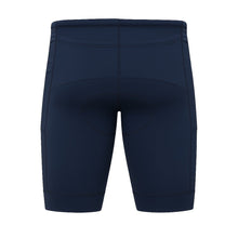 Bermuda de compressão masculina SPORTBR azul marinho com 6 bolsos, ideal para corrida e treino.