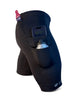 Bermuda de compressão preta SPORTBR masculina de cintura alta com 7 bolsos, ideal para corrida e treino.