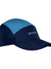Boné de corrida SPORTBR azul marinho e azul claro, com logo bordado e painéis laterais perfurados para ventilação.