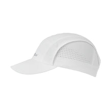 Boné de corrida branco SPORTBR com painel lateral perfurado para ventilação e logo discreto.