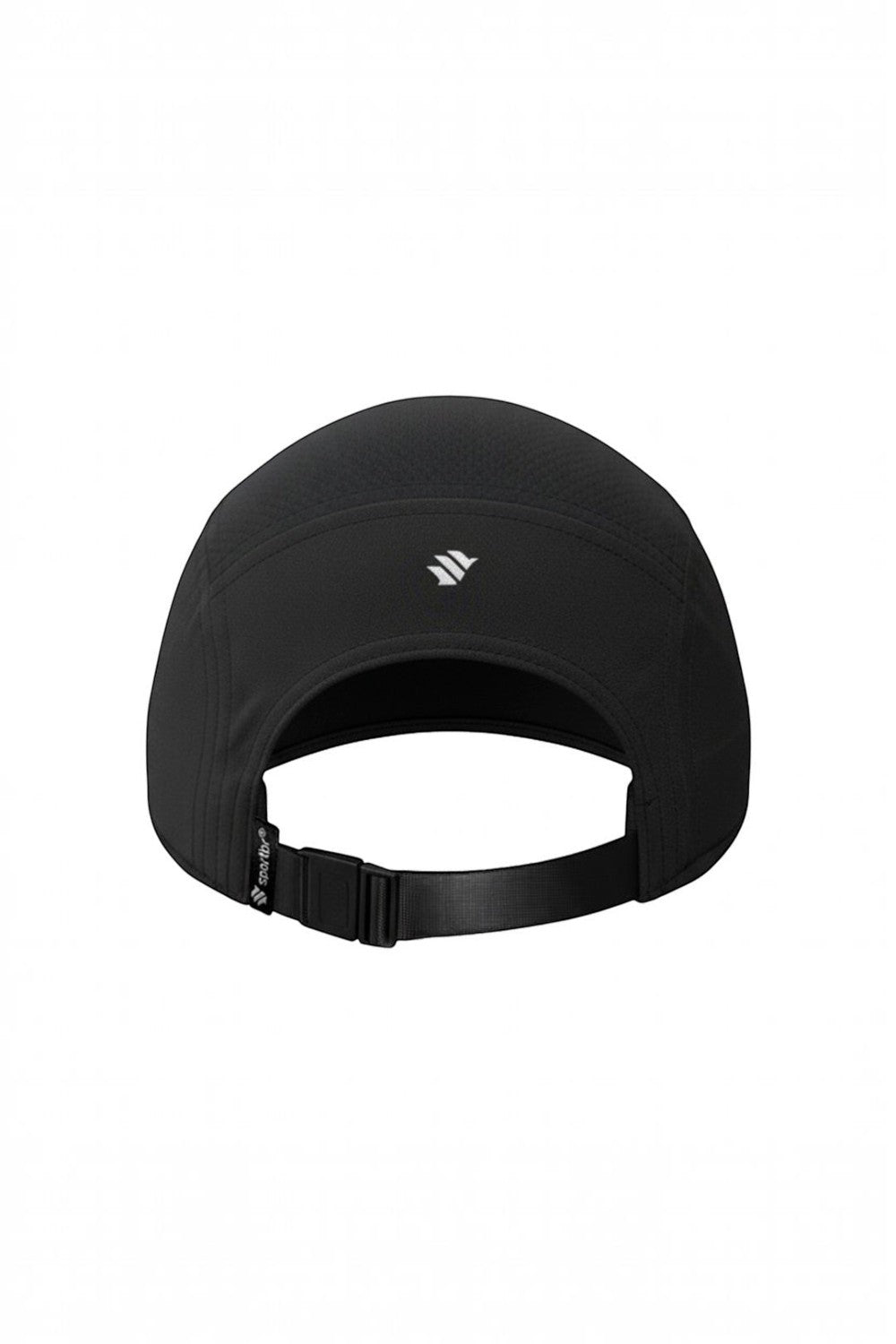 Boné de corrida SPORTBR five panel preto ultra leve com ajuste traseiro e tecido respirável de secagem rápida