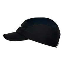 Boné de corrida SPORTBR preto, ultra leve, com painéis de malha para ventilação e aba flexível.