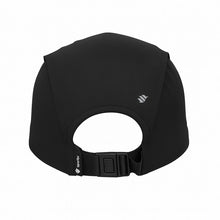 Boné de corrida SPORTBR preto, ultraleve e com ventilação inteligente. Aba dobrável e ajuste confortável.