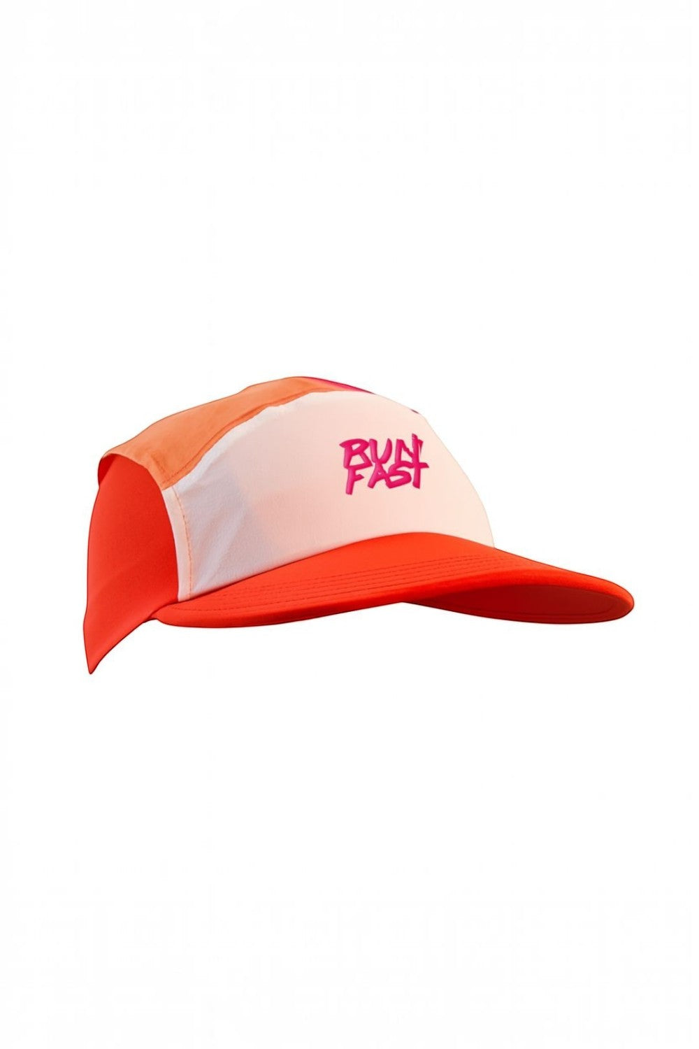 Boné de corrida SPORTBR ultraleve rosa e laranja com tecido respirável e aba flexível para performance esportiva