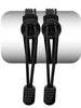 SPORTBR Cadarço Elástico Lock Laces Preto Liso, com sistema de travamento e ajuste rápido para tênis.