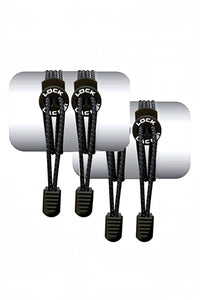 Cadarço Elastico Lock Laces - Pack 2 unidades Preto
