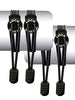 SPORTBR Cadarço elástico preto com pontos refletivos e fecho para tênis, ideal para corrida e uso diário.