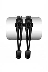 Cadarço Elástico Lock Laces Preto Liso