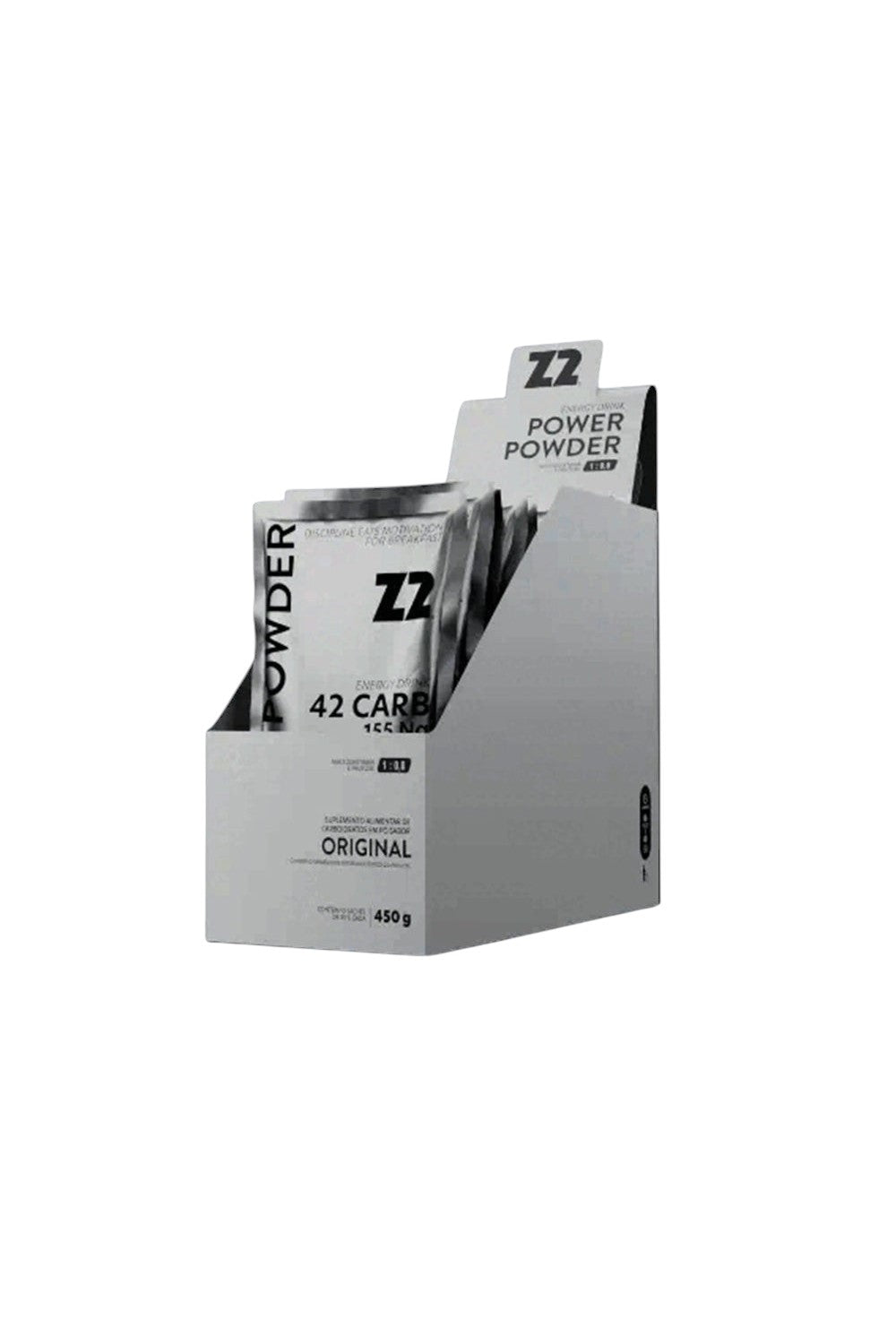 Caixa SPORTBR com 10 sachês de suplemento energético Z2 Power Powder sabor original para performance esportiva