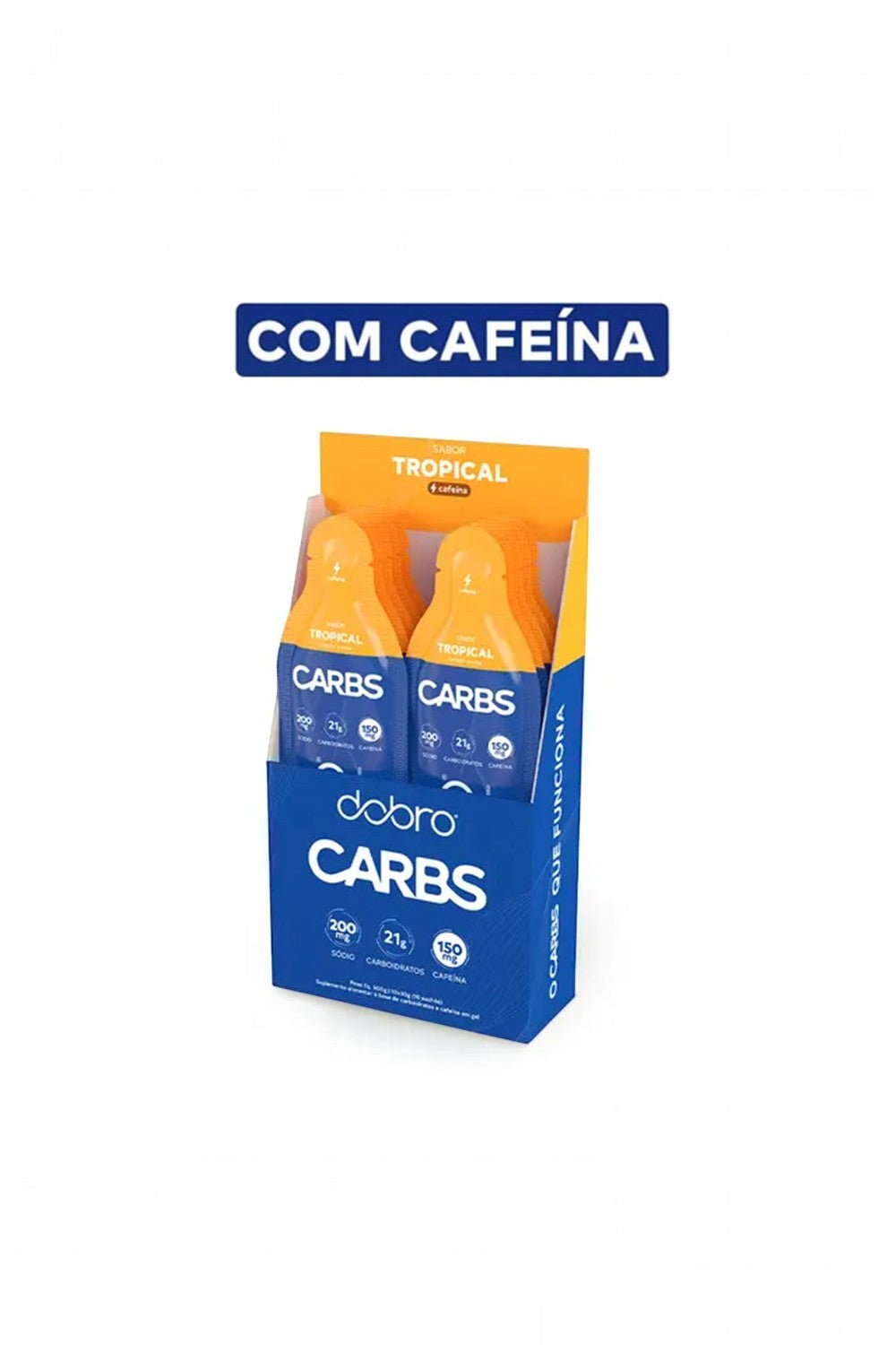 Caixa 10 Sachês Carbs Gel 30g Dobro - Sabor Tropical