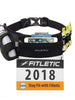 Cinto de hidratação preto Fitletic Fully Loaded com garrafa, celular, géis e porta número.