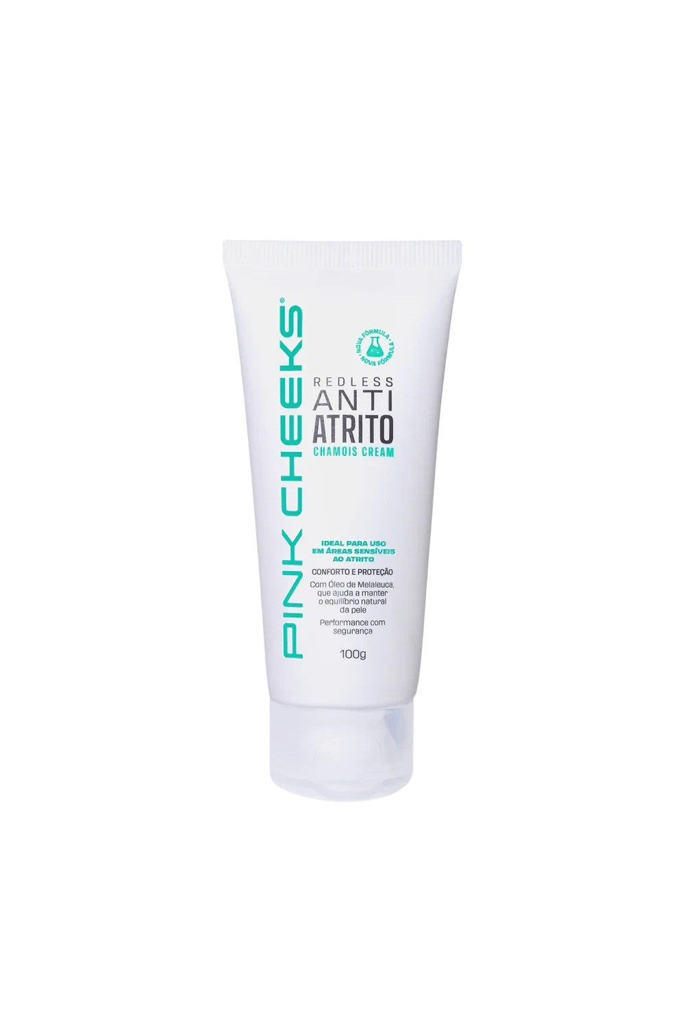 Creme antiassaduras SPORTBR Pink Cheeks Redless Chamois Cream de 100g para proteção contra atrito em atletas.