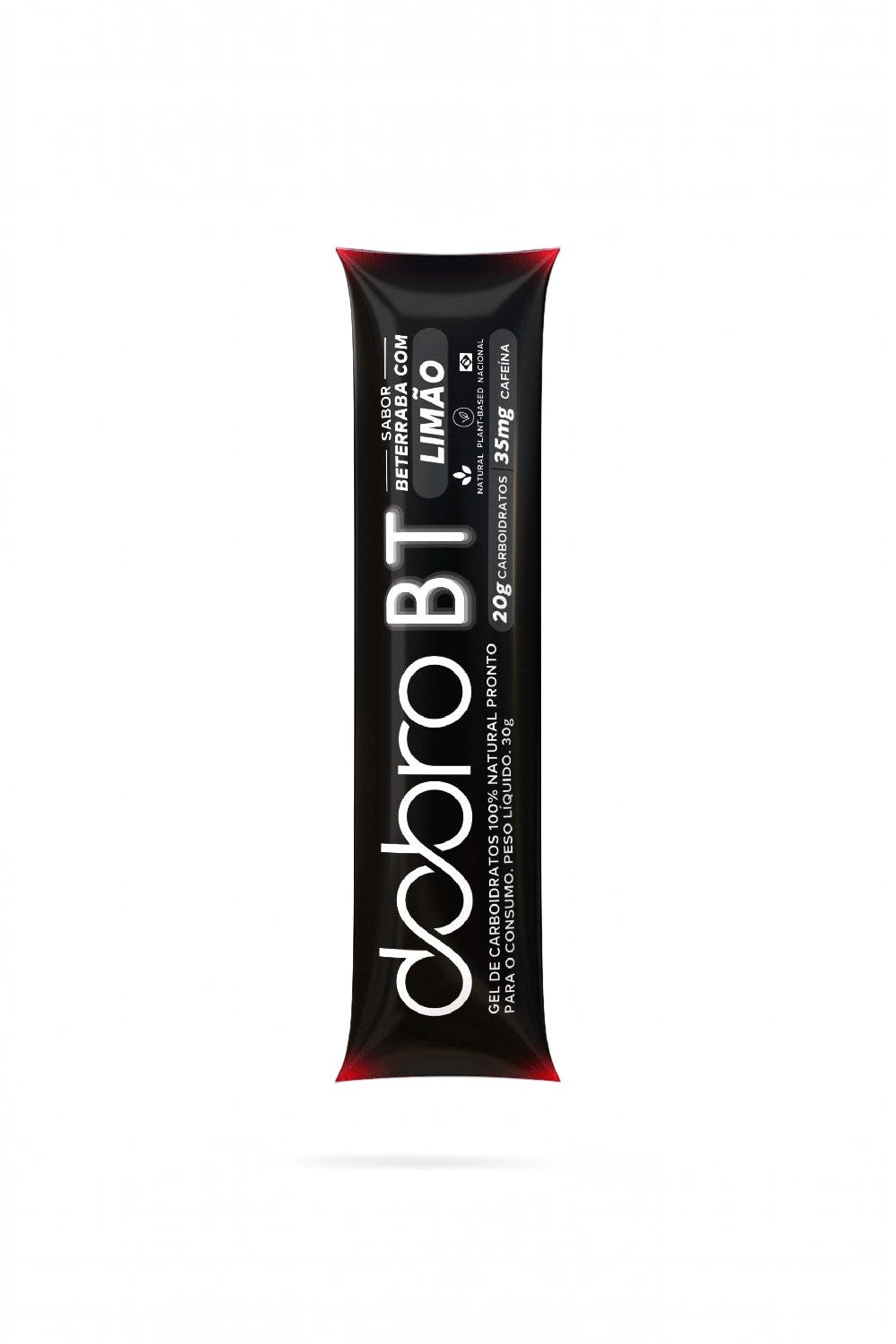 Sachê de gel de carboidrato SPORTBR Dobro sabor beterraba com limão e cafeína para performance esportiva
