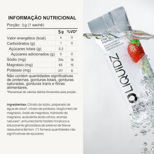 Sachê de eletrólitos em pó SPORTBR sabor morango com kiwi, com 5g de produto e zero açúcar.