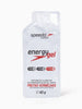 Sachê Energy Gel Speedo PWRD Z2 sabor Frutas Vermelhas com 100mg de cafeína e 25g de carboidratos.