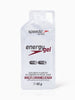 Sachê Energy Gel Speedo PWRD Z2 sabor Maçã Caramelizada, com 26g de carboidratos e 109mg de sódio.