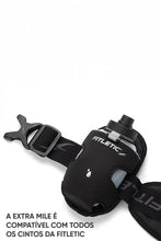 Garrafa de hidratação SPORTBR Fitletic Extra Mile de 240ml com suporte de neoprene preto para cinto de corrida