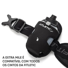 SPORTBR Garrafa de corrida preta em neoprene com suporte para cinto e garrafa de 240ml com sistema Fast Flow.