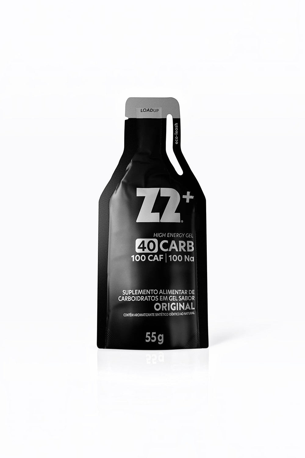 Sachê de gel de carboidrato SPORTBR Z2+ sabor original com 55g, ideal para performance em atividades físicas intensas.