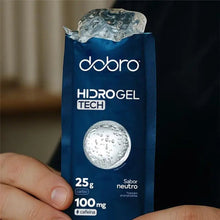 SPORTBR Hidro Gel Tech Dobro 45g neutro com cafeína para performance, embalagem azul com gel transparente.