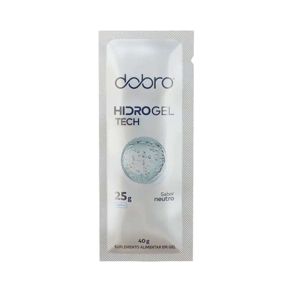 SPORTBR Hidro Gel Tech Dobro 40g Neutro, suplemento alimentar em gel com 25g de carboidrato para performance e resistência.