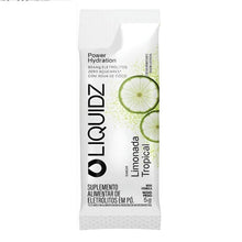 Caixa com 14 sachês de LIQUIDZ sabor Limonada Tropical, suplemento alimentar de eletrólitos em pó com 5g.