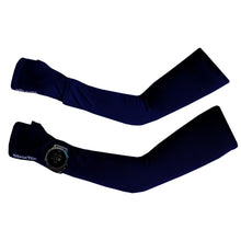 SPORTBR manguito esportivo azul marinho com abertura para relógio e encaixe para dedo.