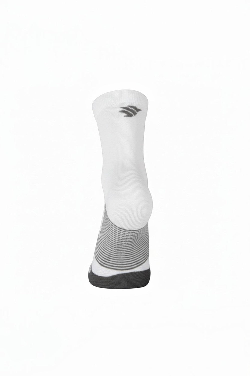 Meia de corrida SPORTBR Steigen cano médio branca com suporte no arco plantar e design sem costura