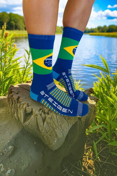 Meia de Corrida Steigen Brasil Cano Alto