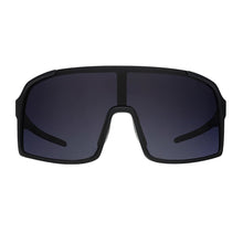 Óculos de sol SPORTBR My Sweat Has an Octane Rating pretos, grandes, com lentes polarizadas e proteção UVA UVB.
